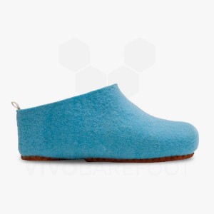 Vivobarefoot MIM Felt Copati Moški Svetlo Turkizna | SI159JE