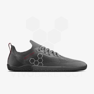 Vivobarefoot PREORDER 'PRIMUS LITE KNIT JJF' Cestni Tekaški Copati Ženski Obszidián Temno Sive | SI229RX