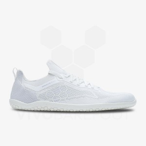 Vivobarefoot Primus Lite Knit Cestni Tekaški Copati Ženski Bele | SI224WH