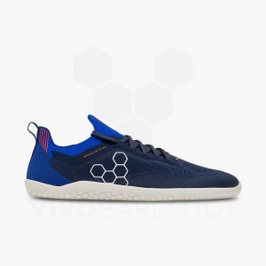 Vivobarefoot Primus Lite Knit Cestni Tekaški Copati Moški Temno Modre | SI051NN