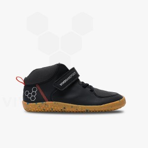 Vivobarefoot Primus Ludo Hi Juniors Čevlji Otroški Obszidián | SI412QC