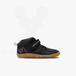 Vivobarefoot Primus Ludo Hi Preschool Čevlji Otroški Obszidián | SI408UK