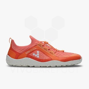 Vivobarefoot Primus Trail Knit FG Pohodni Čevlji Ženski Rdeče | SI181NN