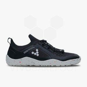 Vivobarefoot Primus Trail Knit FG Pohodni Čevlji Moški Obszidián Bele | SI007FU