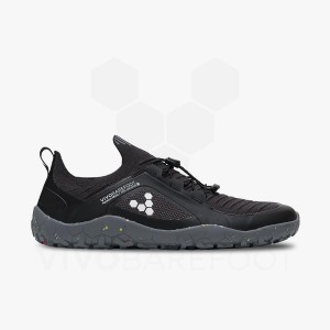 Vivobarefoot Primus Trail Knit FG Pohodni Čevlji Moški Obszidián Sive | SI008EI