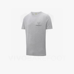 Vivobarefoot Rapanui Naturally Coloured T-shirt Majice Moški Sive | SI161HT